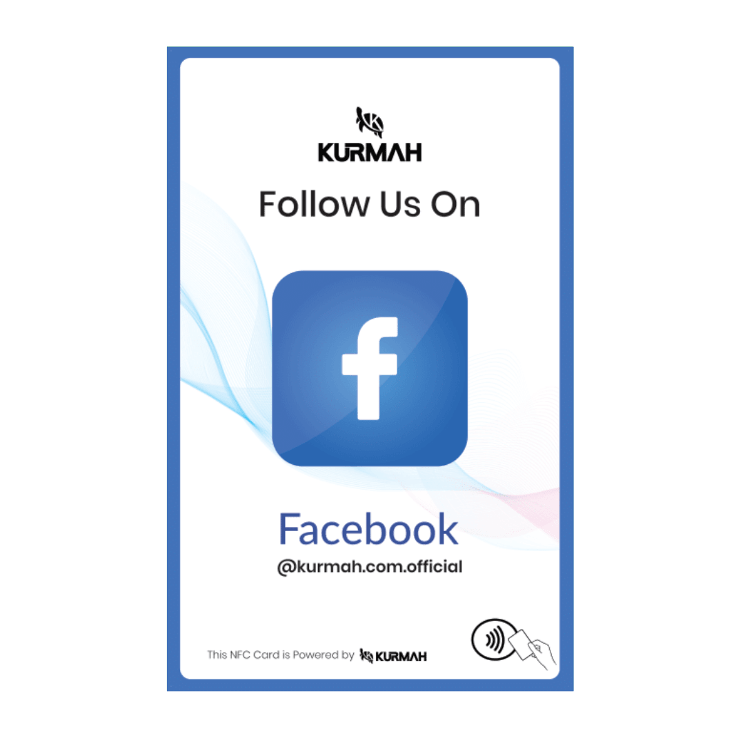 Facebook NFC Card with QR Code | NFC Facebook Business Card – Kurmah