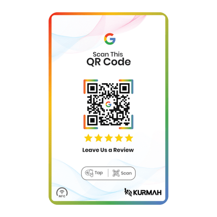 Google Review Card with QR Code | Google Review NFC Card - Kurmah