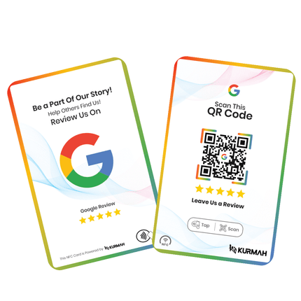 Google Review Card with QR Code | Google Review NFC Card - Kurmah