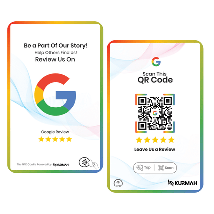 Google Review Card with QR Code | Google Review NFC Card - Kurmah