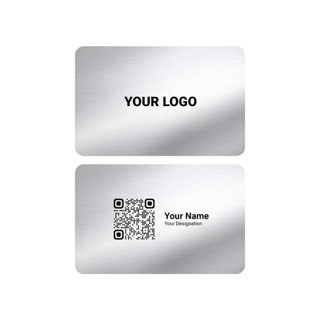 Silver Metal NFC Business Card | Custom NFC Business Card - Kurmah