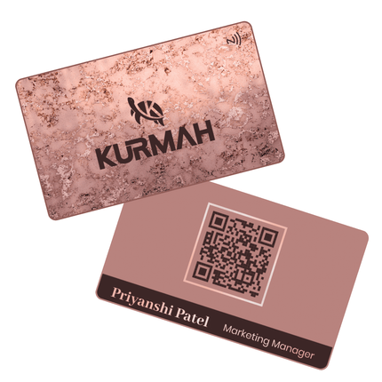 NFC Business Card by Kurmah | Pink Color Glitter Print - Kurmah