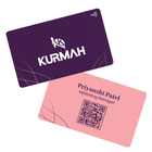 NFC Business Card by Kurmah | Purple and Pink with Golden Leaves - Kurmah