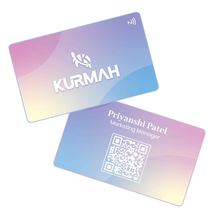 NFC Digital Business Card | Gradient Pink and Light Blue Color - Kurmah