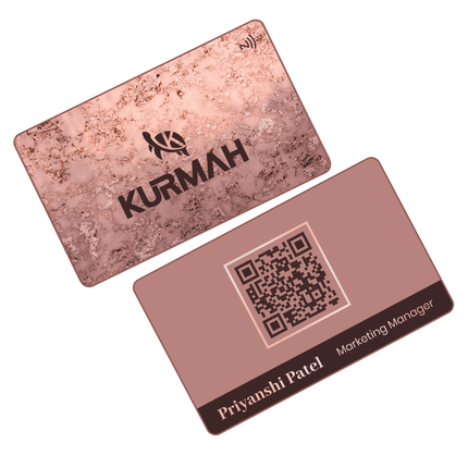 NFC Business Card by Kurmah | Pink Color Glitter Print - Kurmah