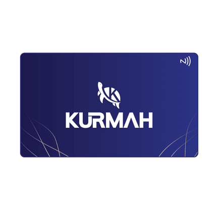 NFC Digital Business Card by Kurmah | Blue White with Golden Leaves - Kurmah