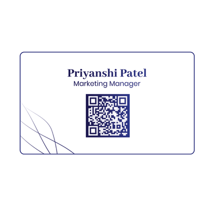 NFC Digital Business Card by Kurmah | Blue White with Golden Leaves - Kurmah