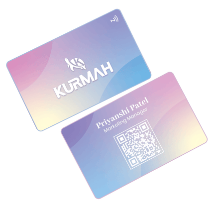 NFC Digital Business Card | Gradient Pink and Light Blue Color - Kurmah