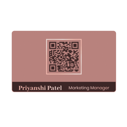 NFC Business Card by Kurmah | Pink Color Glitter Print - Kurmah